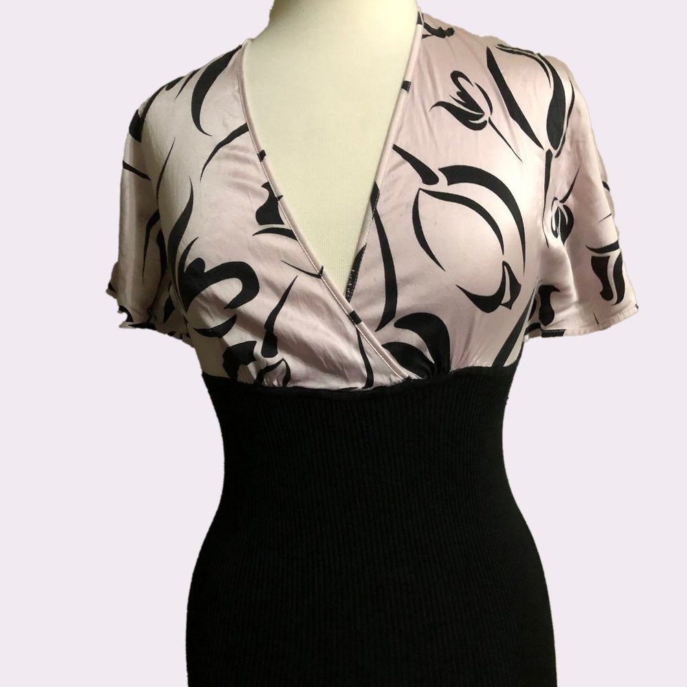 Bebe silk blend floral top